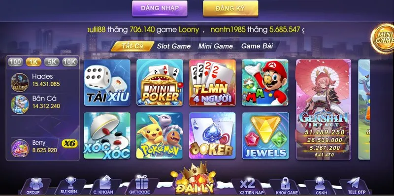 Chơi game trên vua club nhận thưởng liền tay