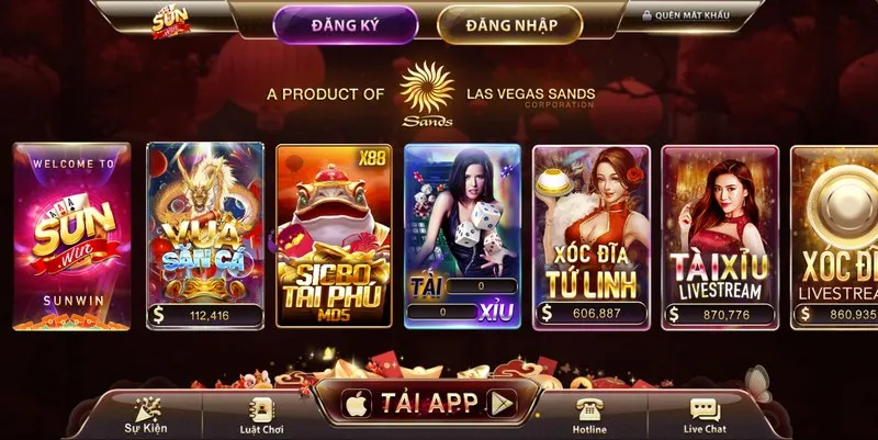 Cổng game bài sunwin đổi thưởng hàng đầu Châu Á